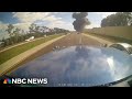 Video shows the moment a jet crashes into a Florida highway