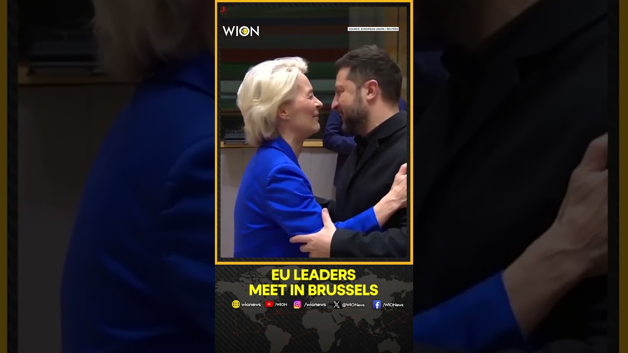 Ukraine's Zelensky greets EU leaders ahead of summit