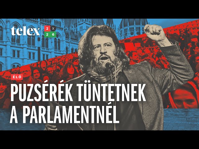 „Meg akarnak minket fojtani”- Élőben közvetítettük Puzsérék tüntetését