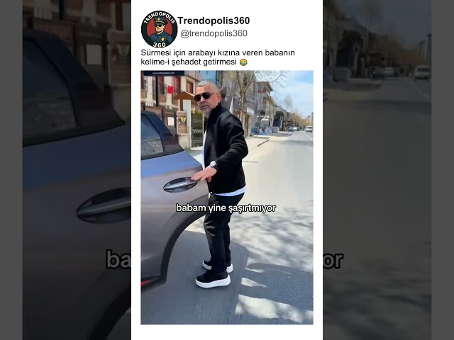 Sürmesi İçin Arabayı Kızına Veren Baba😂