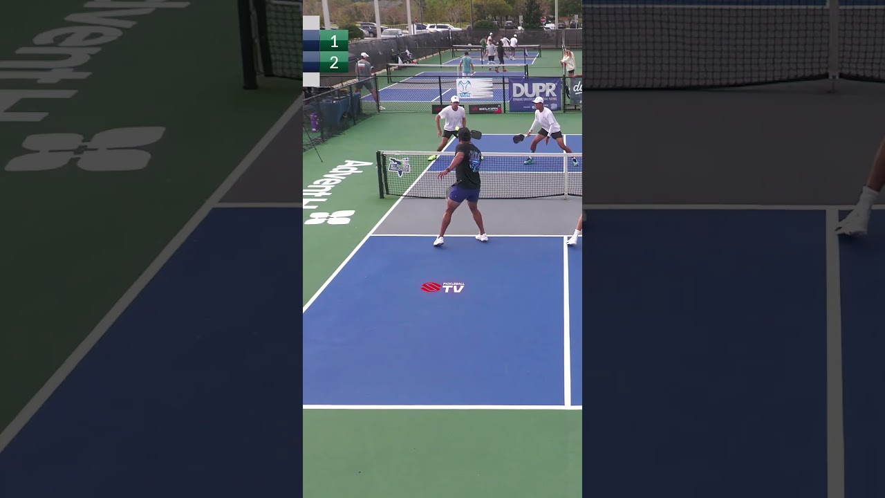 BIG SWING AND A MISS 🚀 #pickleball #pickleballislife #pickleballhighlights