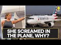 Woman passenger yelling in viral American airlines video