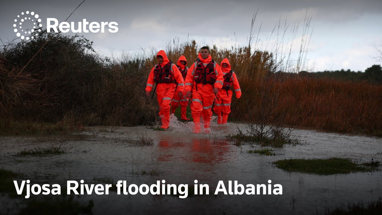 Albania emergency crews rescue residents as Vjosa River floods homes | REUTERS