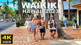 (4K HDR) Waikiki Narrated Walk - 2023 - Honolulu, Oahu, Hawaii