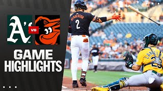 A's vs. Orioles Game Highlights (8/8/25) | MLB Highlights