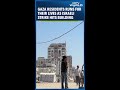 Gaza Residents Runs For Their Lives As Israeli Strike Hits Residential Building In Gaza