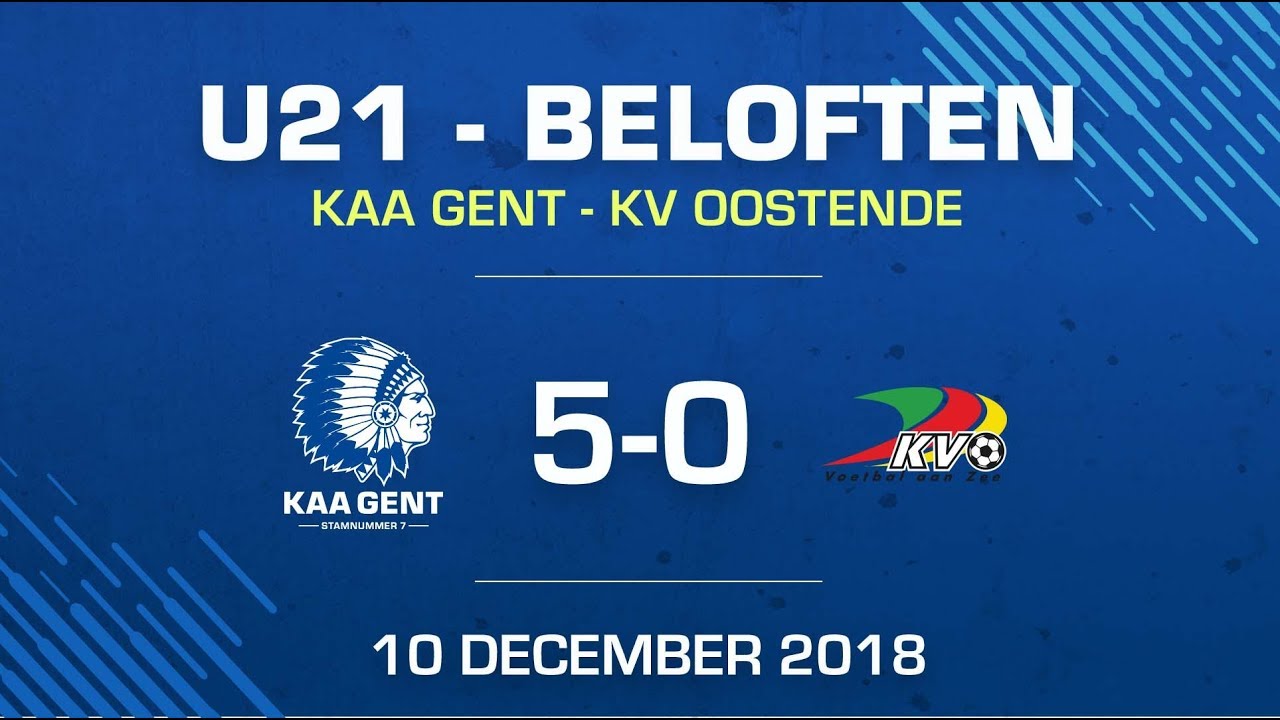 U21 KAA GENT - KV Oostende: 5-0