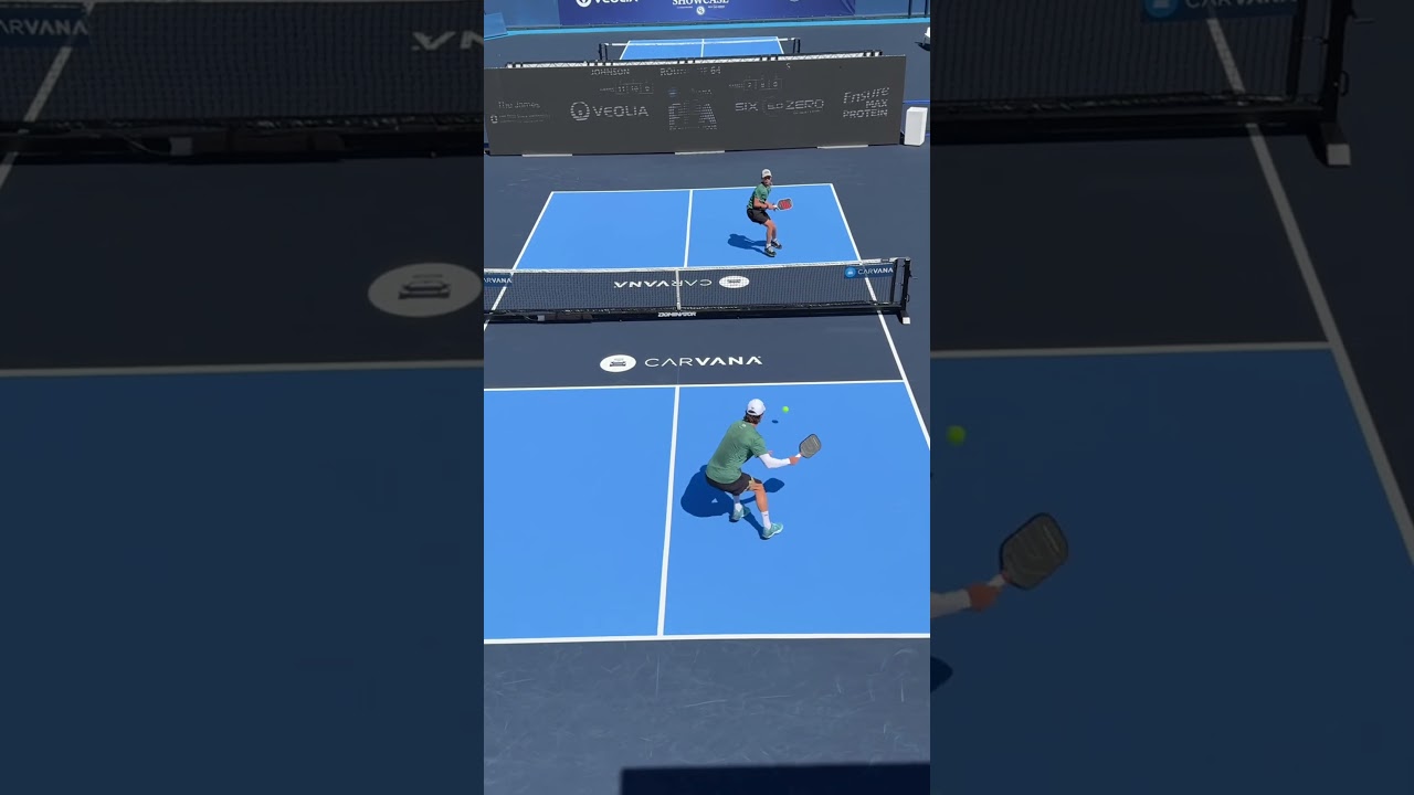 14 Year Old goes head to head with the number 1 pickleball player in the world 😳