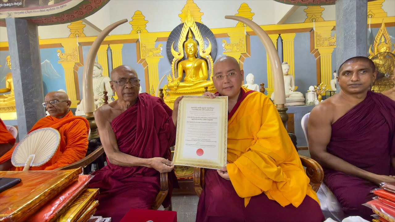 Ling Rinpoche Honored with the Title ‘Lokārthācārya Dharma Vibhūṣaṇa’