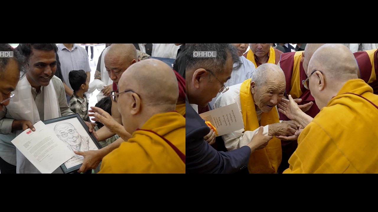 Dalai Lama Meets Global Teacher Prize Winner and Monpa Man Who Helped During His 1959 Escape