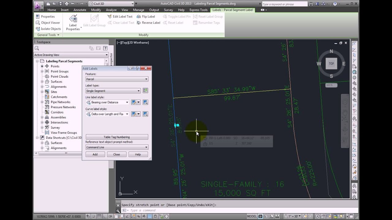 Labeling Parcel Segments - YouTube