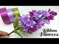 DIYhow to make satin ribbon flowers lilacs easy