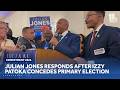 Jones responds after Patoka concedes