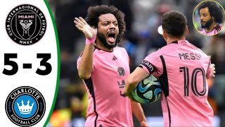 Messi Hattrick in 5 Minutes , Marcelo Debut ⚽️💥Inter Miami vs Charlotte 5/3 -Highlights & All Goals