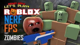 Annoying Orange Plays Roblox Zombie Rush 2 Playing As Splody - roblox nerf fps 2017 zombies midget apple plays