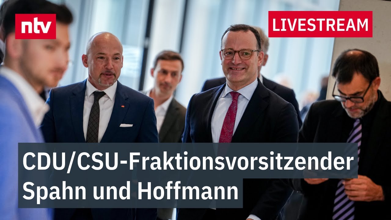 LIVE: Statement CDU/CSU-Fraktionsvorsitzender Spahn und Hoffmann