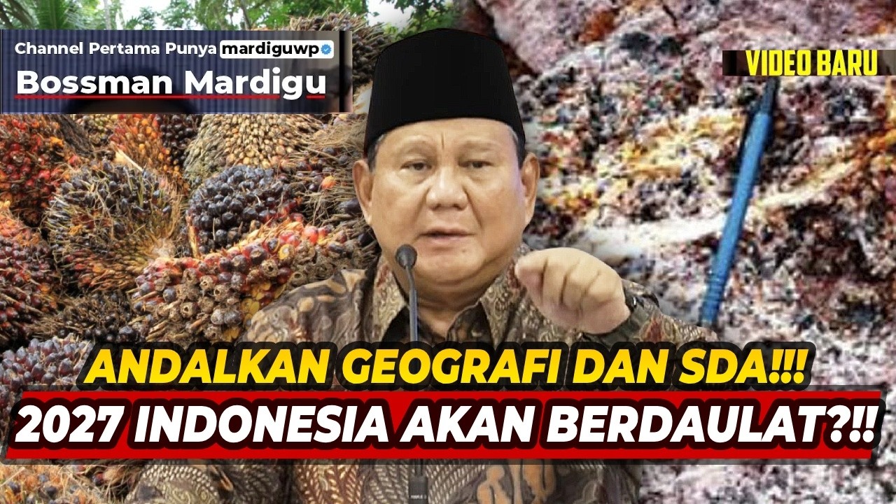 2027 INDONESIA AKAN BERDAULAT !!! PAK PRABOWO ANDALKAN GEOGRAFI DAN SDA ?!! - Mardigu Wowiek