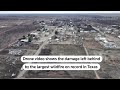 Drone video shows aftermath of Texas wildfire | REUTERS