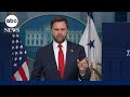 Vice President JD Vance briefs reporters on the government shutdown