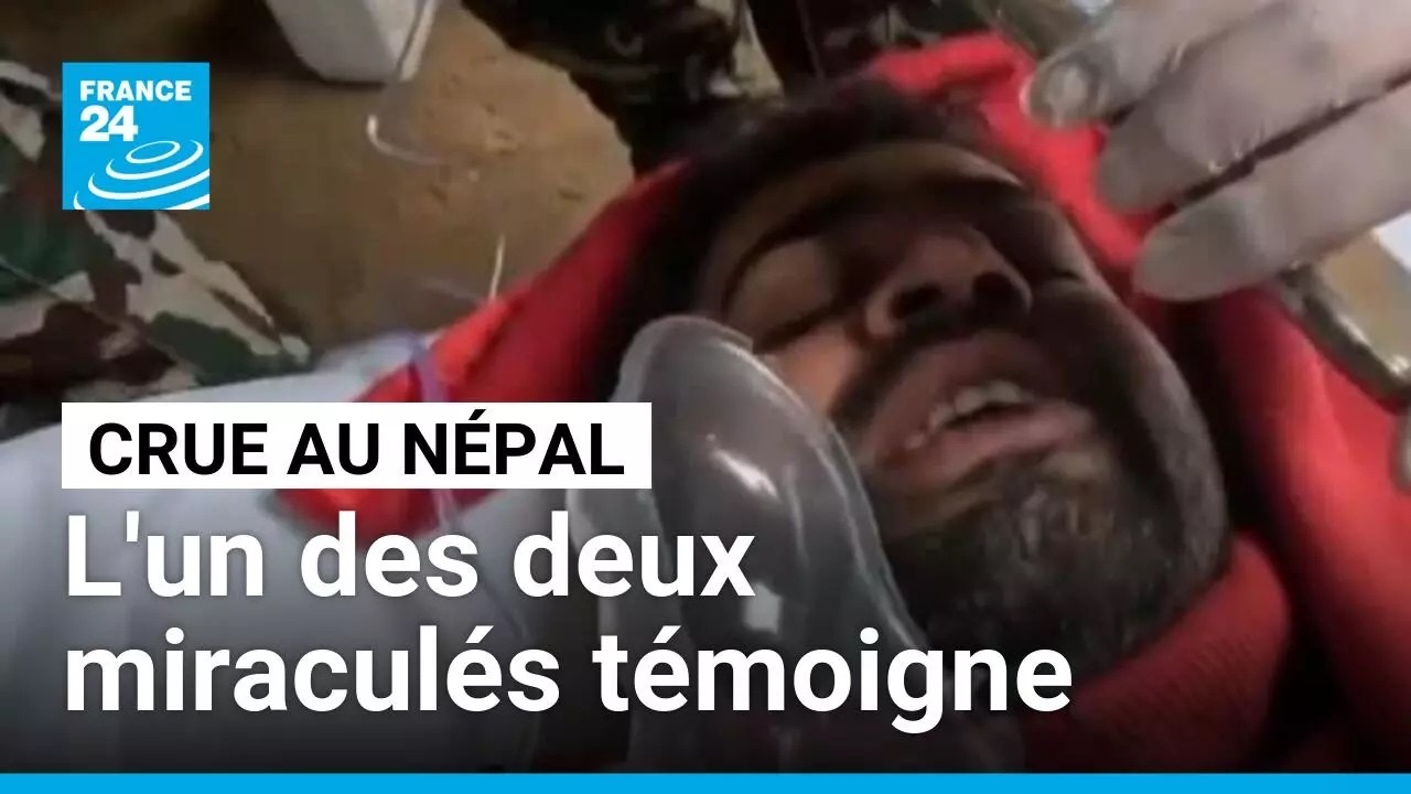 Crue au Népal : témoignage de Sanjay Sah, l'un des deux ouvriers secourus • FRANCE 24