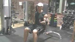 Rosca Bíceps alternada c/ halter sentado