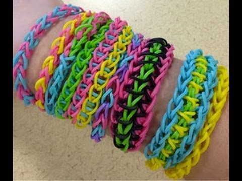 Como fazer Pulseiras de elastico Rainbow Loom - YouTube