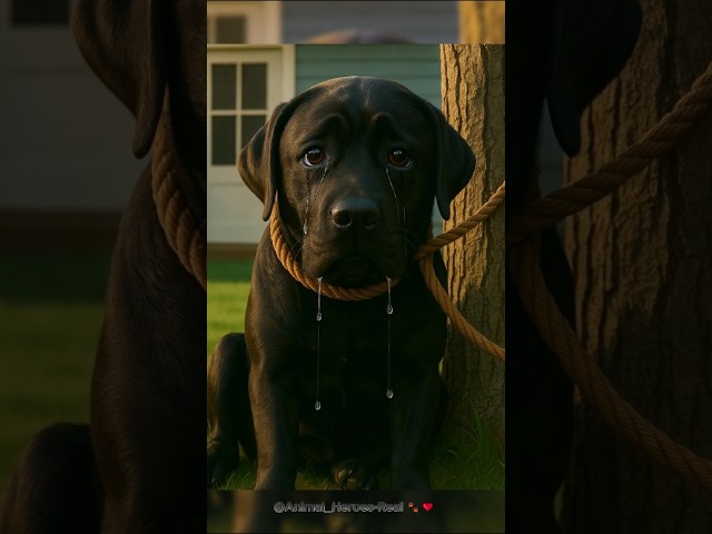 😢LIGOTÉ ET AFFAMÉ JUSTE PARCE QU’IL EST NOIR. 💔