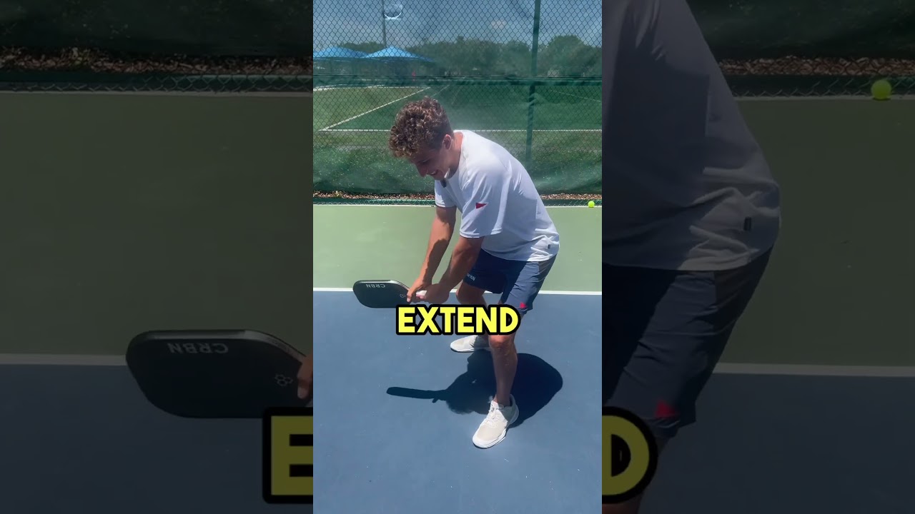 How to hit a 2-Handed Backhand Drive #pickleballtips #pickleball #shorts