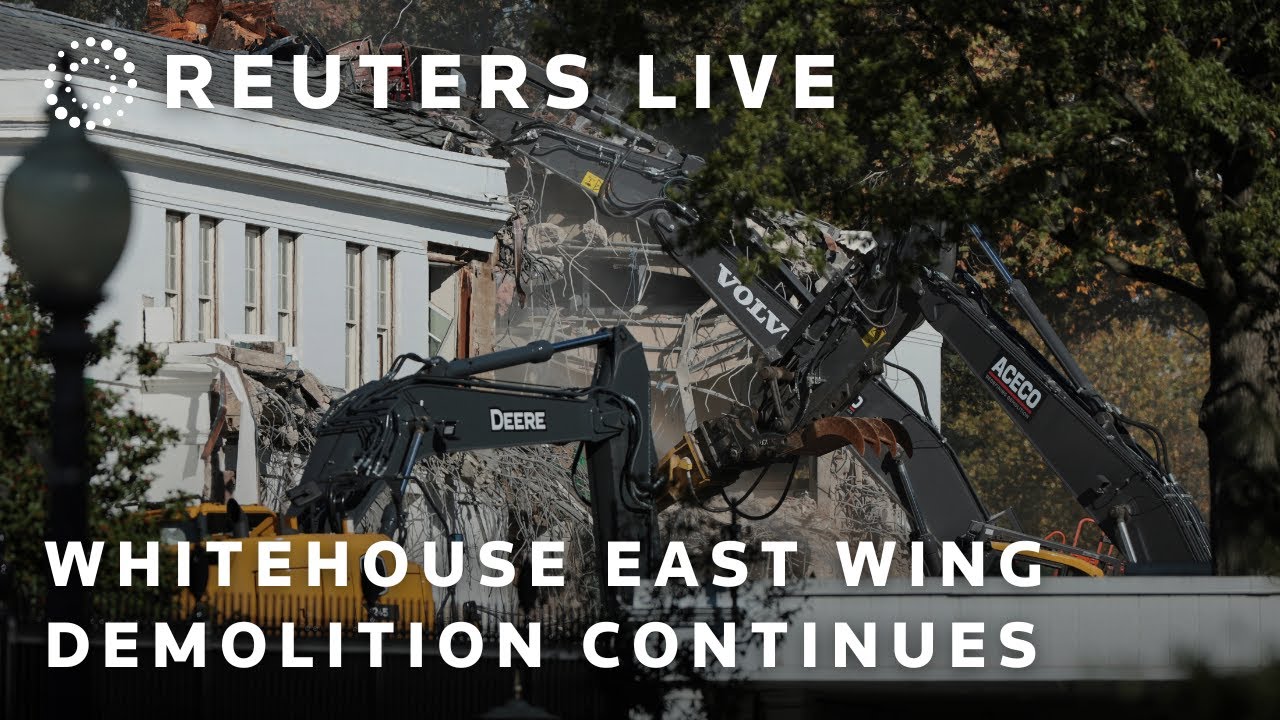 LIVE: Trump East Wing White House demolition in Washington
