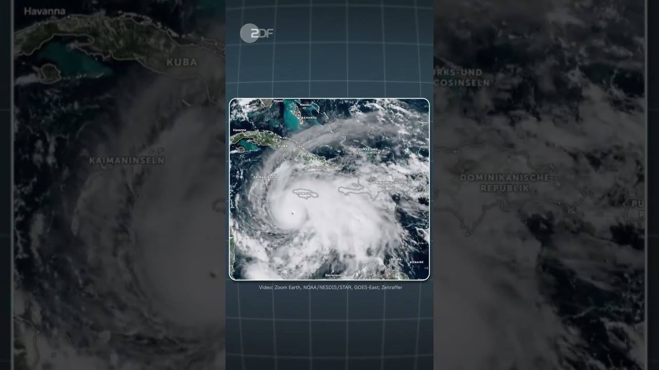 Hurrikan "Melissa": Satellitenbilder zeigen zerstörerischen Weg | shorts short