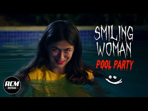 Smiling Woman Pool Party'