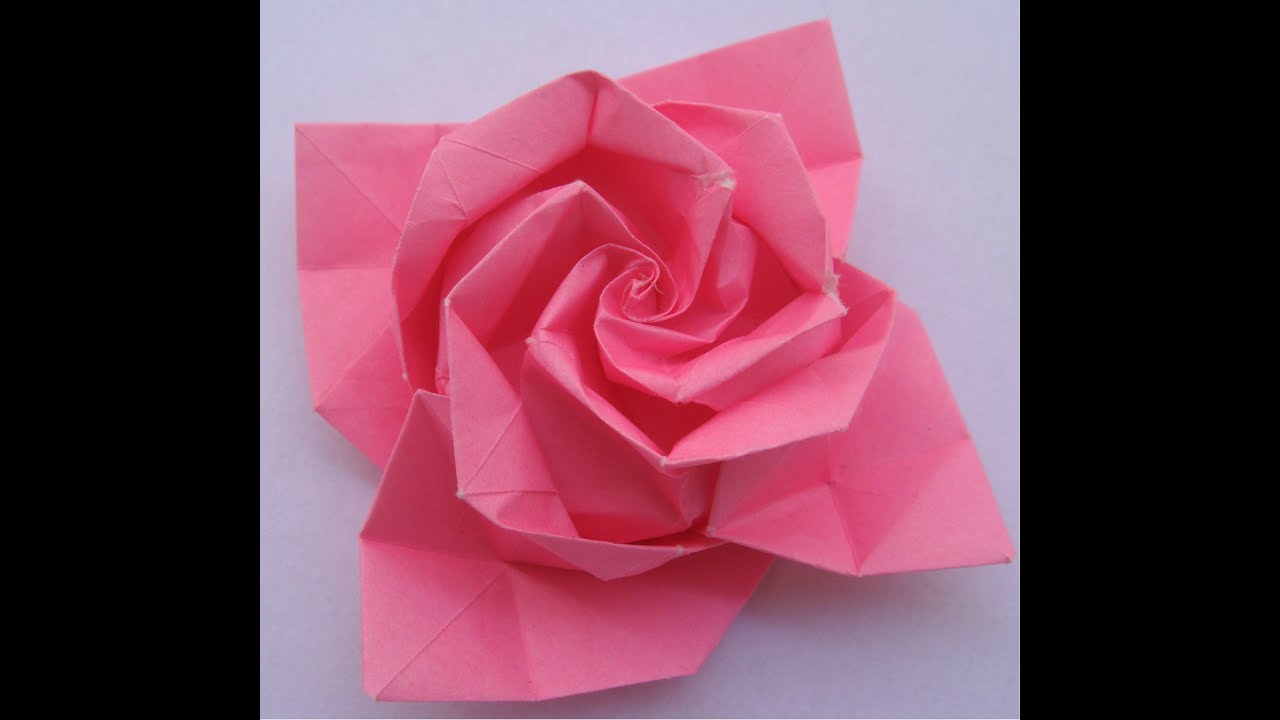 origami tutorial Rose YouTube