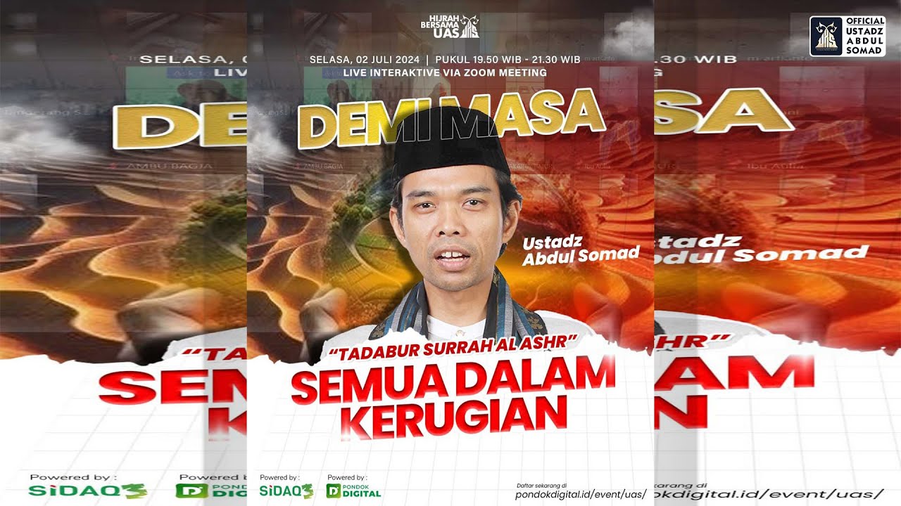 LIVE | TADABUR SURRAH AL-ASHR "Semua Dalam Kerugian" | Ustadz Abdul Somad