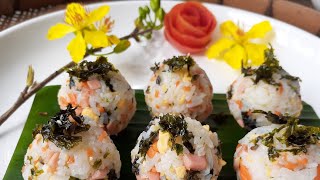 CÁCH LÀM CƠM NẮM RONG BIỂN, DINH DƯỠNG, LẠ MIỆNG DÀNH CHO TRẺ BIẾNG ĂN #23