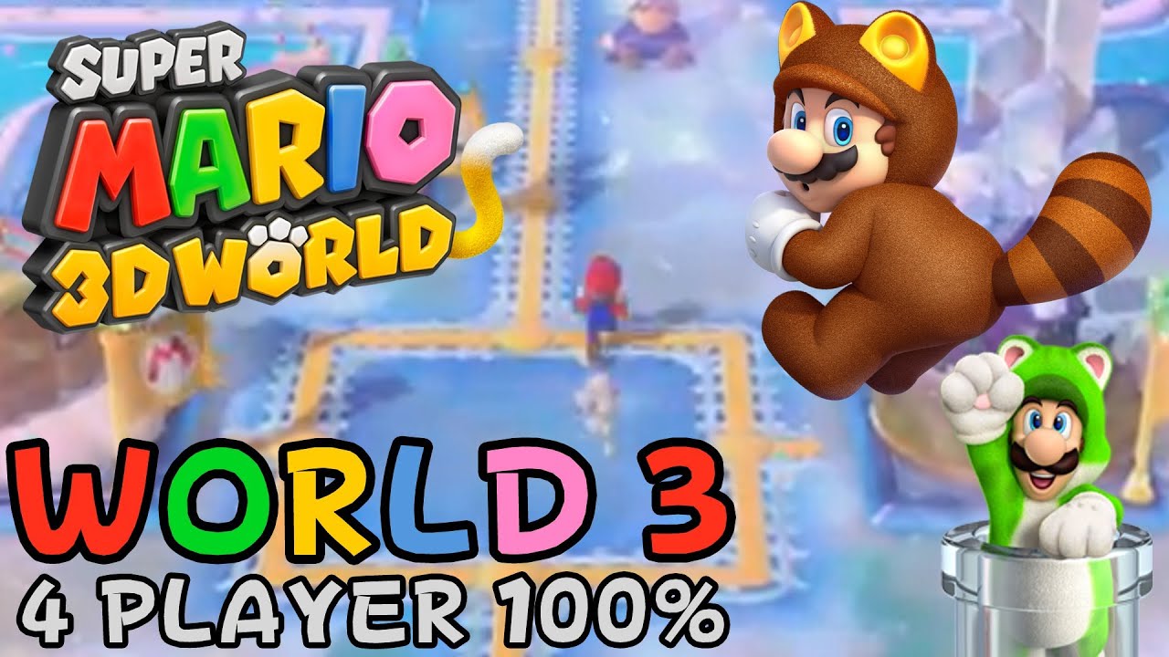 super-mario-3d-world-world-3-4-player-100-walkthrough-youtube