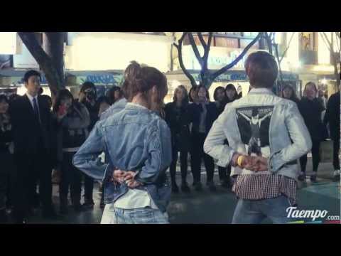 l2O329 SHINee (Taemin focus) dancing to $herlock in the streets of Hongdae fancam@Gu3r!lla l)at3