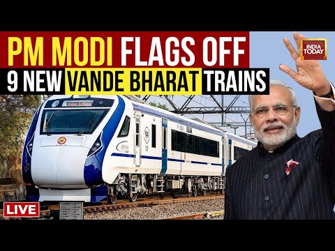 Live Pm Narendra Modi Flags Off Nine Vande Bharat Express Trains Virtually