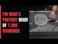 Surat-Based Architect Makes PM Modis Portrait With 7,200 Diamonds