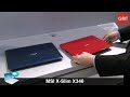 MSI X-Slim X340 and X320 red and blue