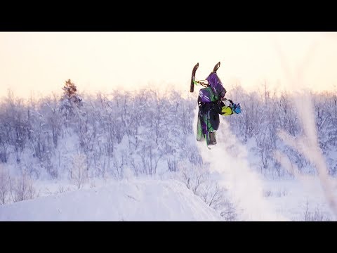 Flippin crazy: Worlds First Woman to Backflip with a Snowmobile!