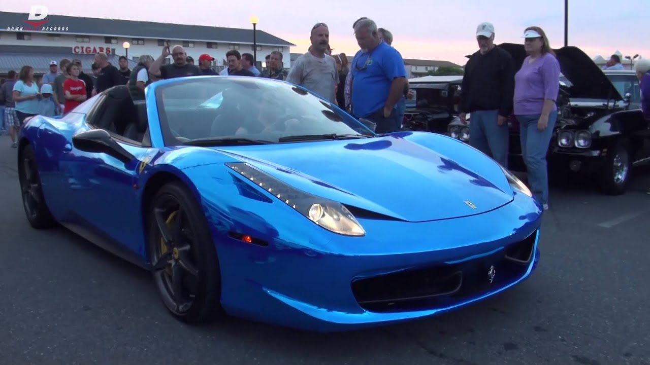 Cruisin Ocean City >> Chrome Blue Ferrari 458 Spider - YouTube Cruisin Ocean City >> Chrome Blue Ferrari 458 Spider - YouTube