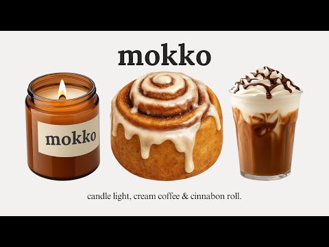 candle light, cream coffee & cinnabon roll