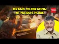 Massive Celebrations for Chandrababu Naidu: TDP supporters welcome Ex-Andhra CM in a grand style