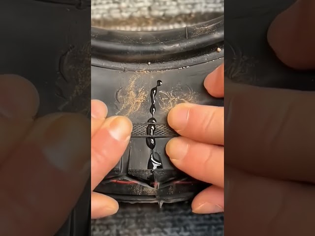 Tire crack oil glue bonding process