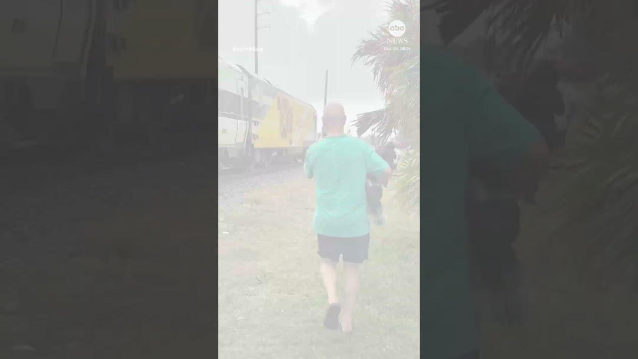 Train collides with fire truck in Florida