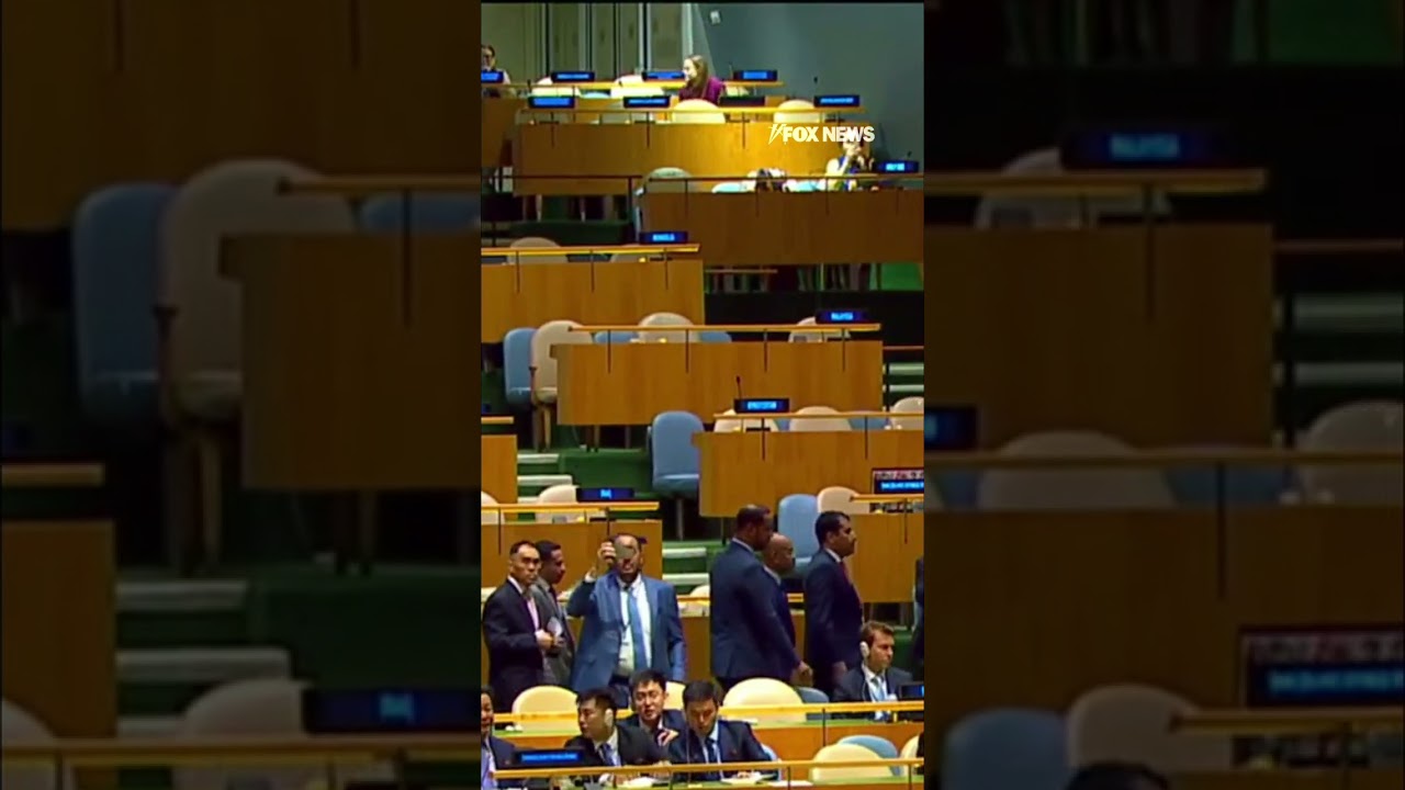 WATCH: Applause breaks out at UN as delegates walk out of Netanyahu speech #shorts