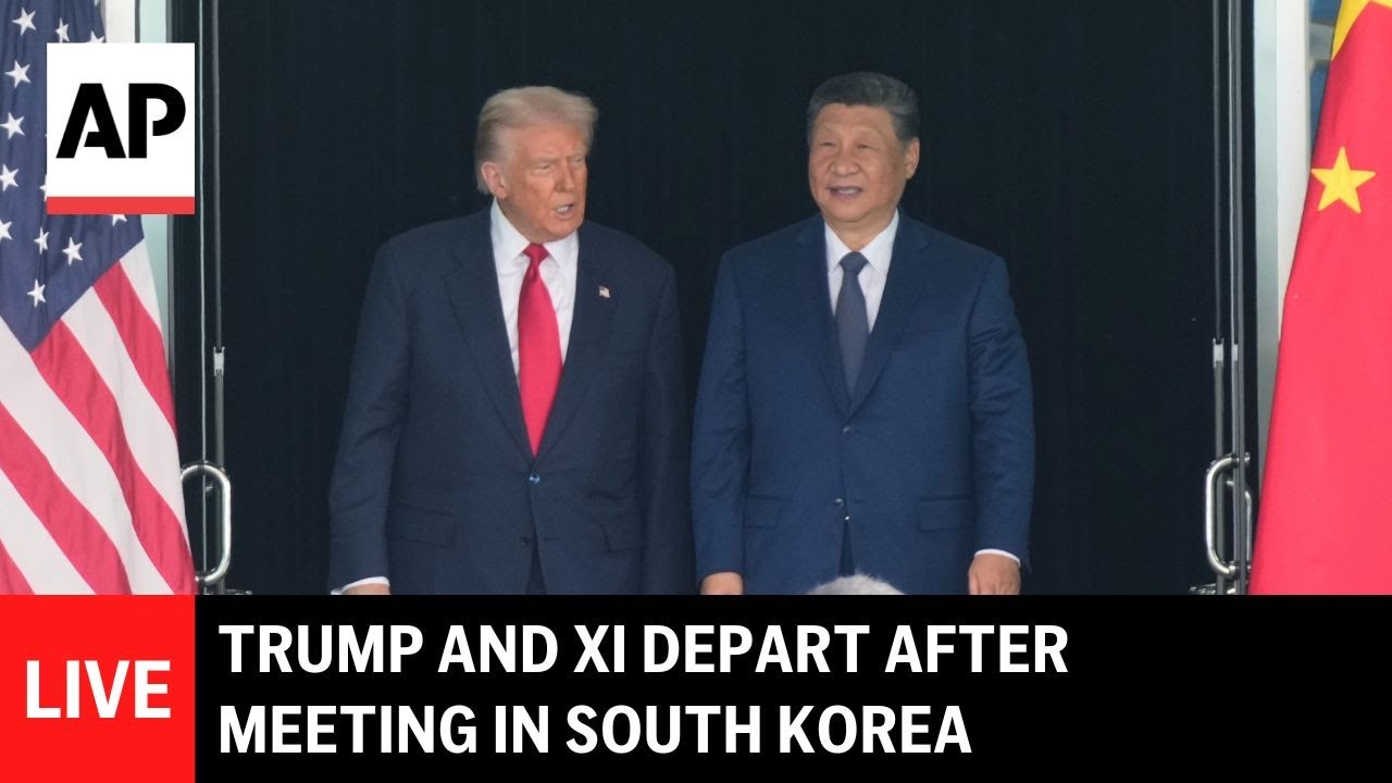 LIVE: At military base where Trump and Xi Jinping are meeting in South Korea