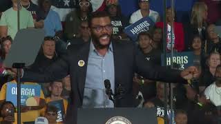 Tyler Perry's full Atlanta Kamala Harris rally speech: Georgia doesn’t complain, ‘we go to work’