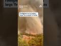 Firefighters battle large fire tornado in Turkey