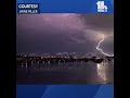 Lightning lights up Baltimore skyline Thursday